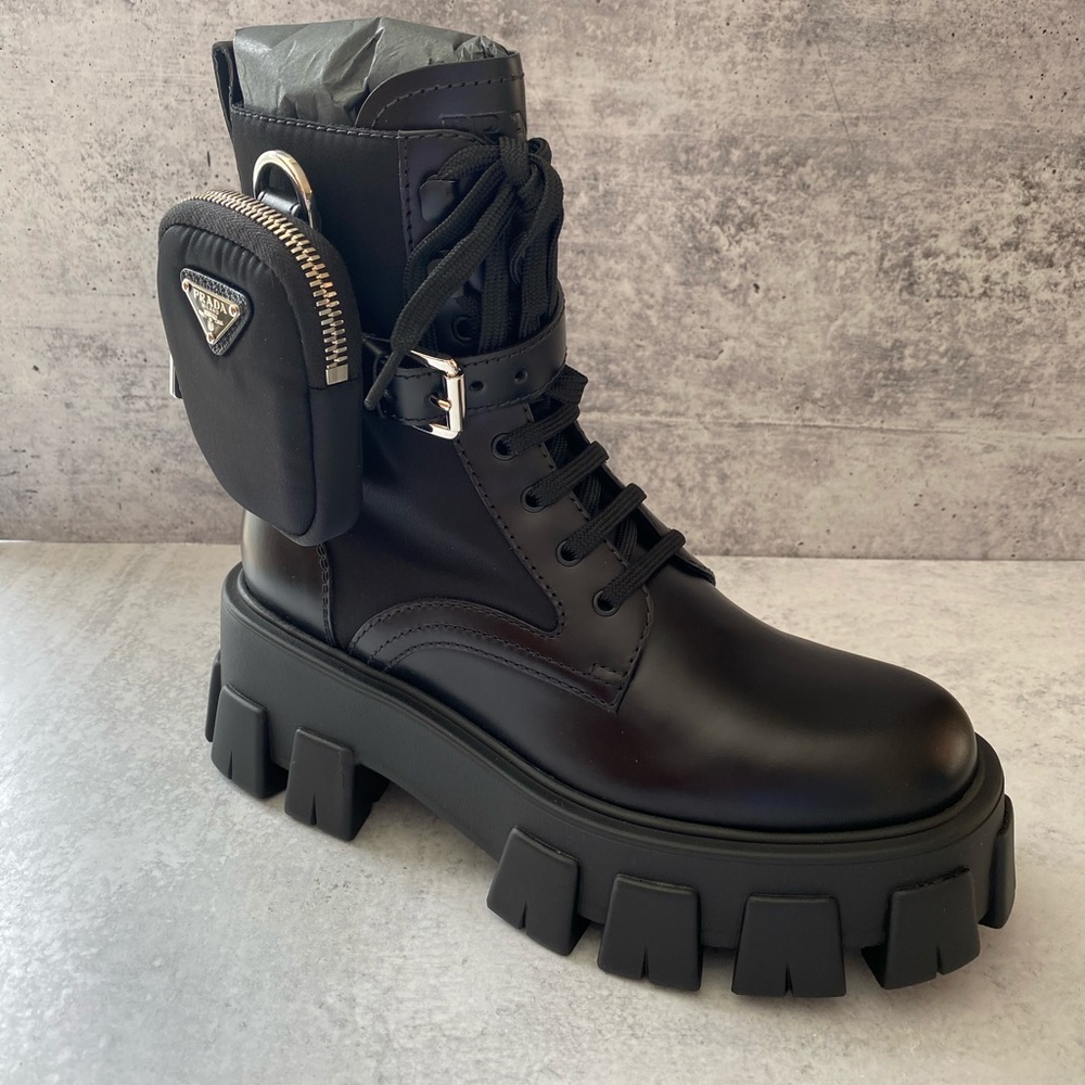 Prada Combat Boots, Size 36